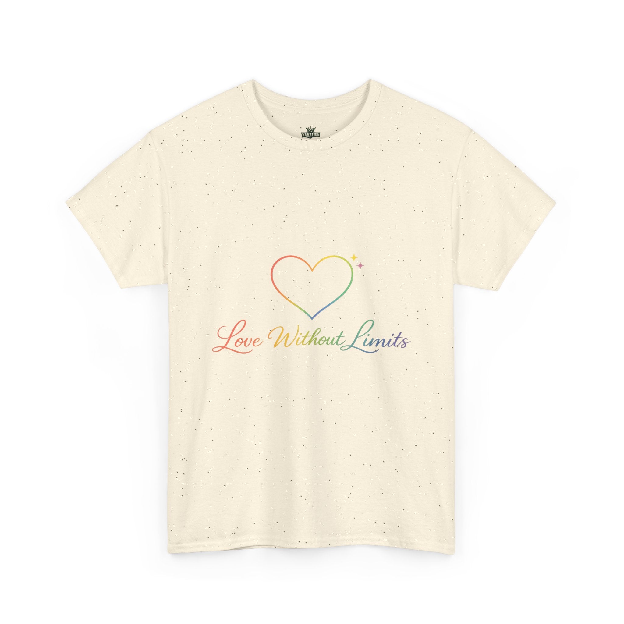 Love Without Limits T-Shirt — Rainbow Heart Pride Tee