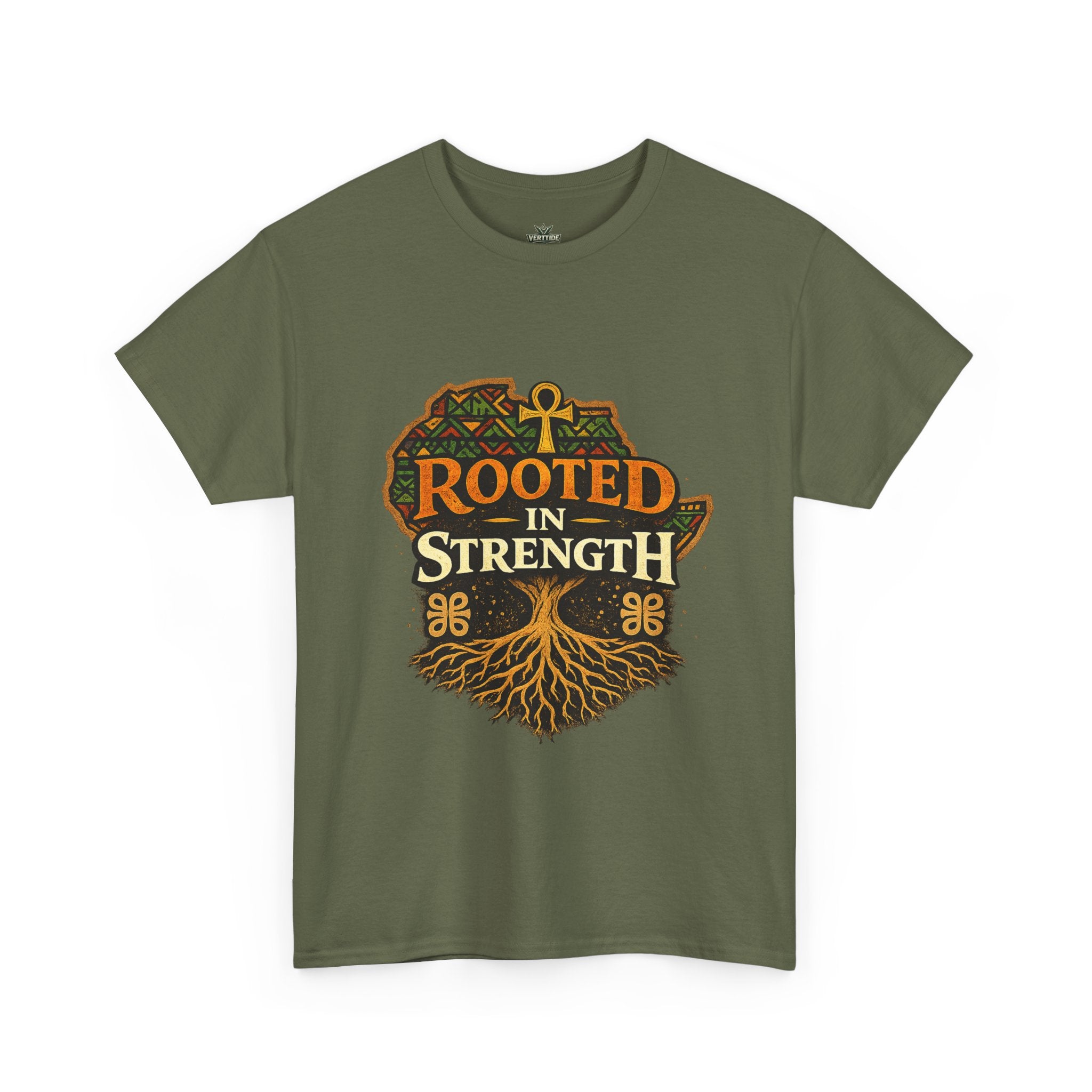 Rooted in Strength T-Shirt — Afrocentric Ankh Tree Graphic Tee
