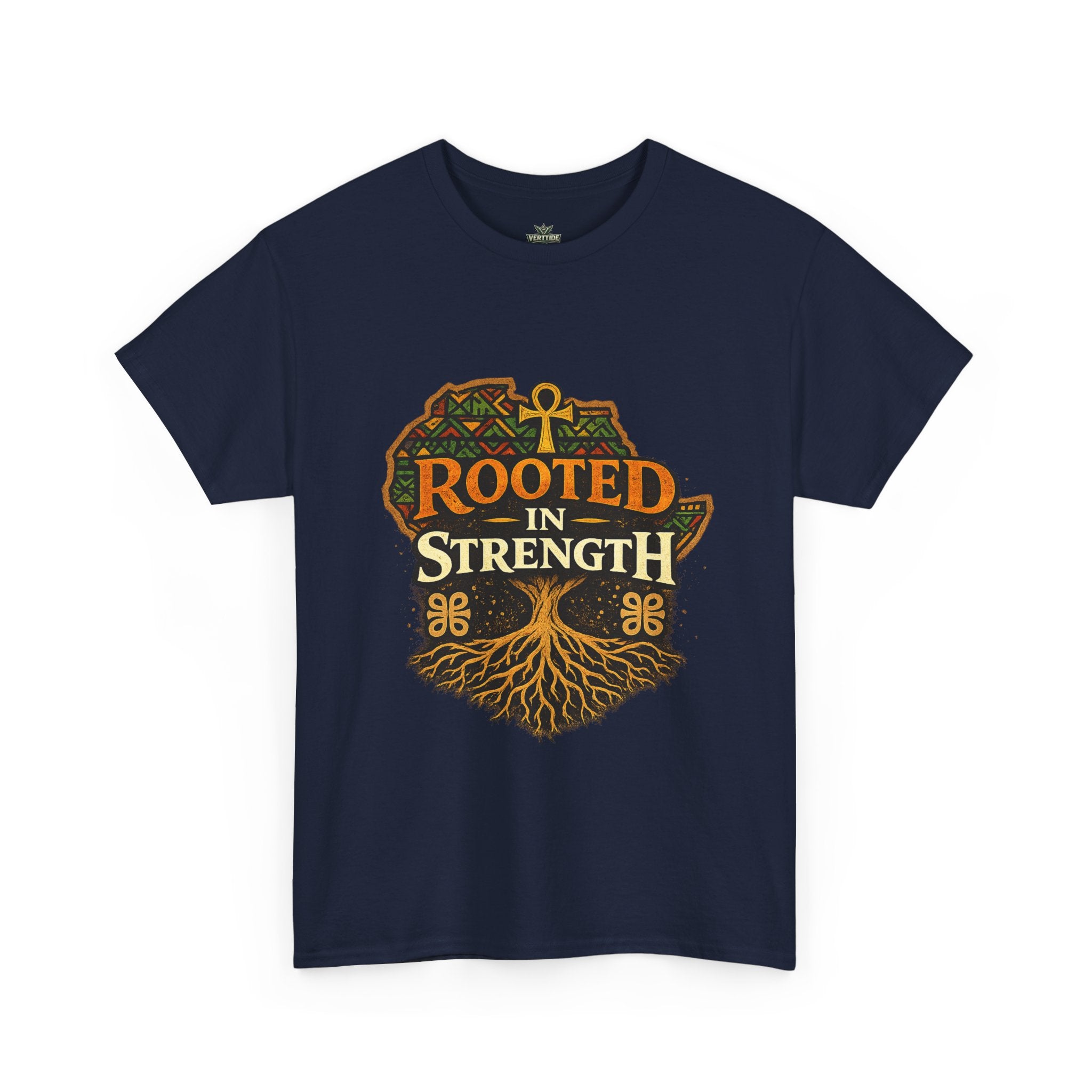 Rooted in Strength T-Shirt — Afrocentric Ankh Tree Graphic Tee