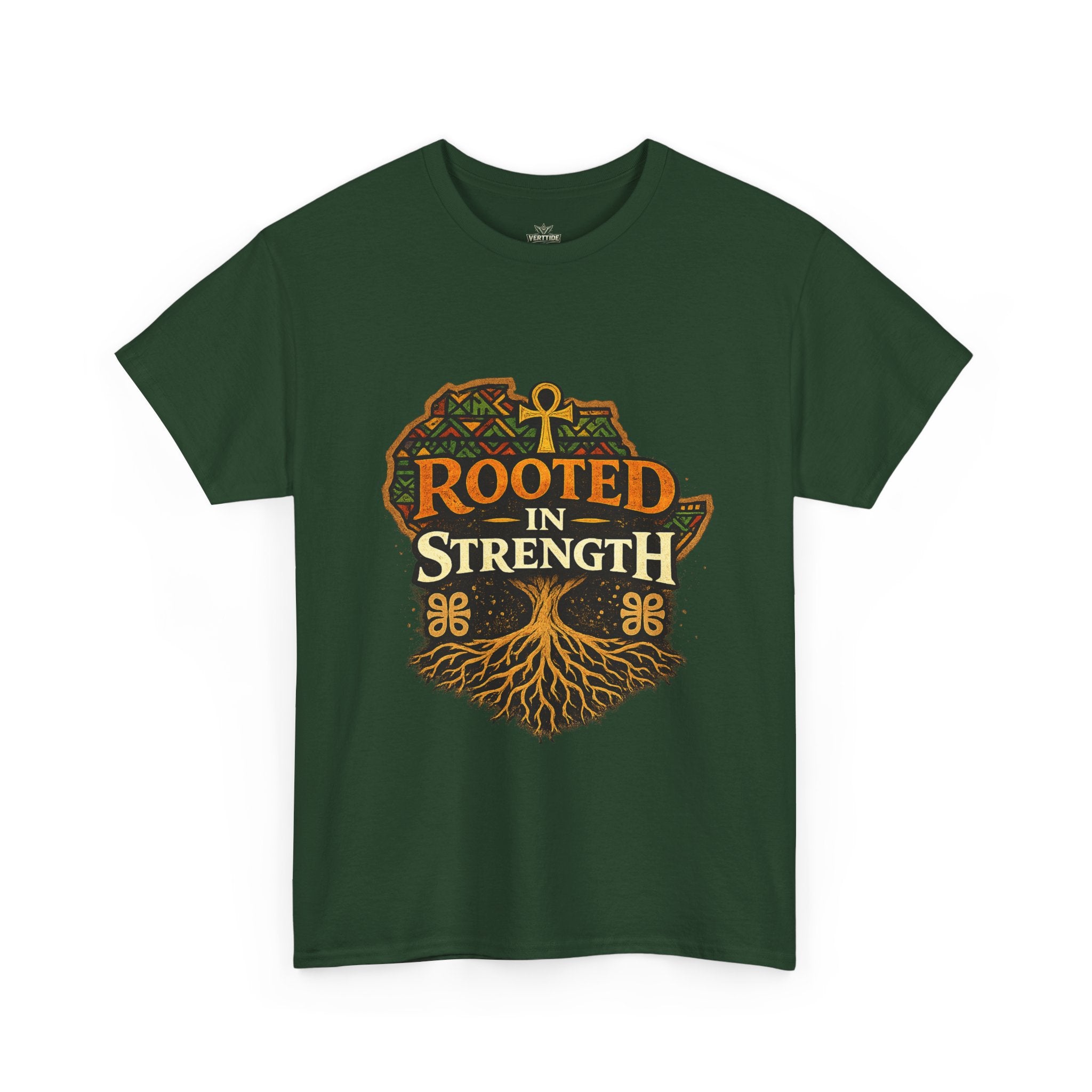 Rooted in Strength T-Shirt — Afrocentric Ankh Tree Graphic Tee