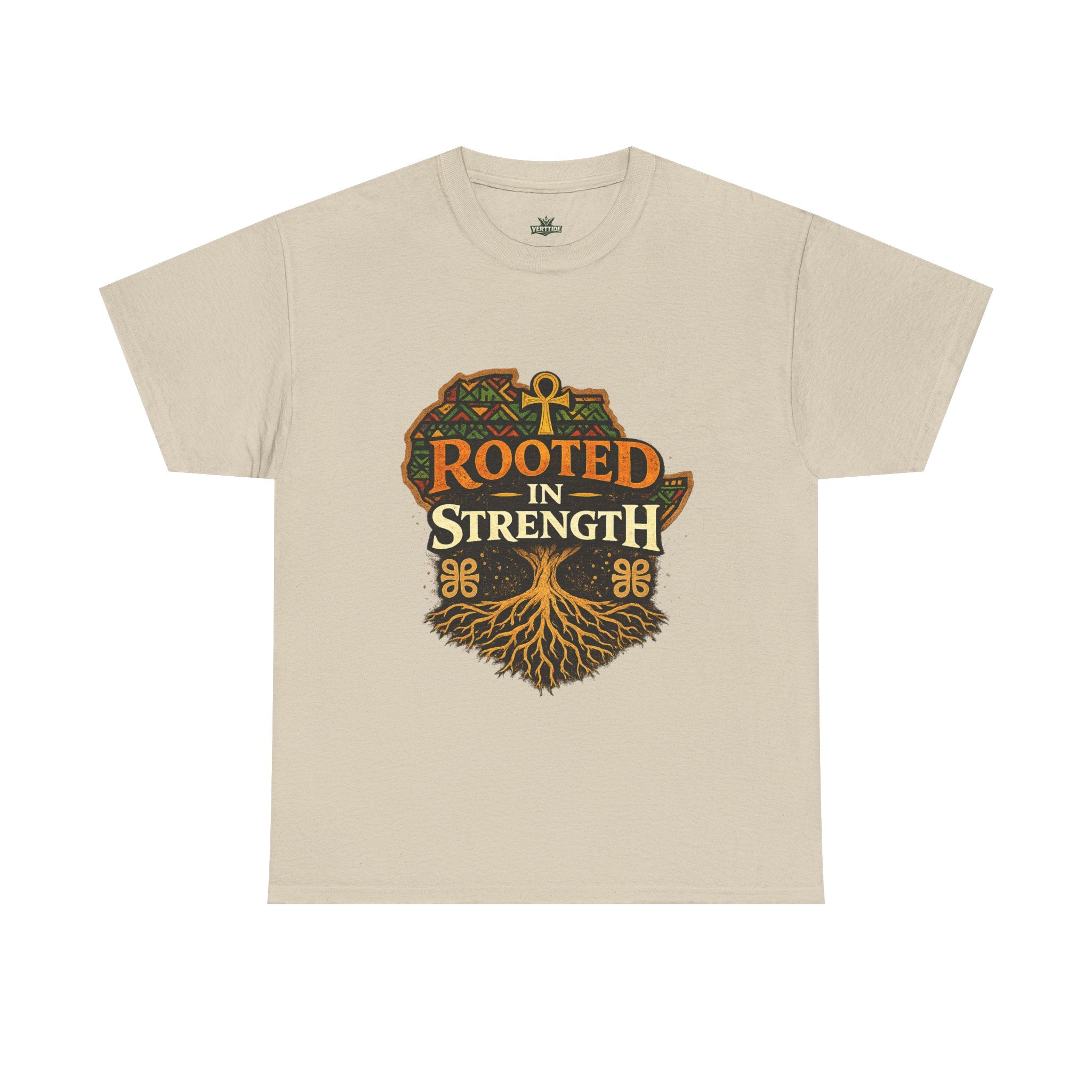 Rooted in Strength T-Shirt — Afrocentric Ankh Tree Graphic Tee