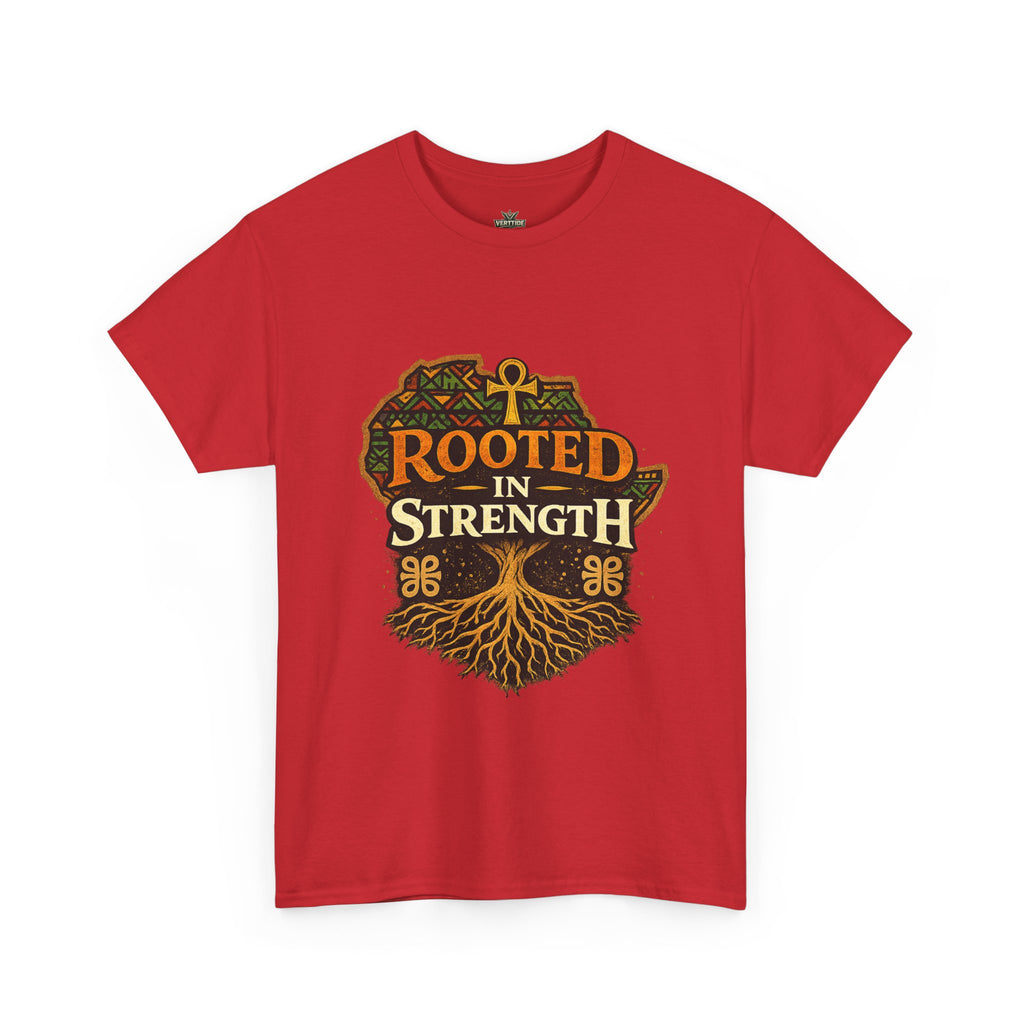 Rooted in Strength T-Shirt — Afrocentric Ankh Tree Graphic Tee