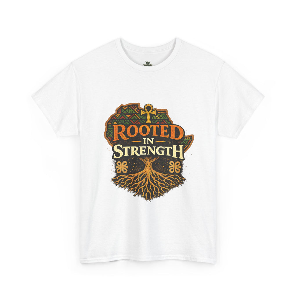Rooted in Strength T-Shirt — Afrocentric Ankh Tree Graphic Tee
