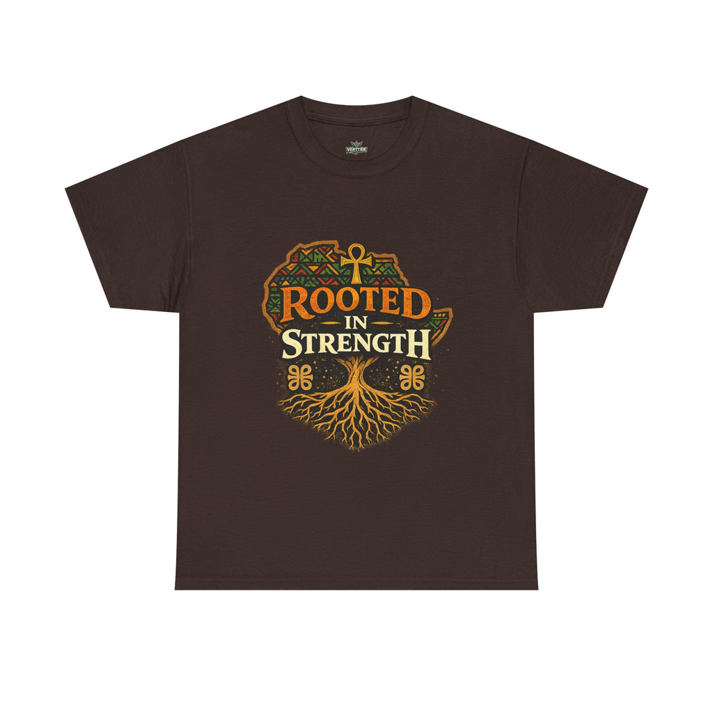 Rooted in Strength T-Shirt — Afrocentric Ankh Tree Graphic Tee