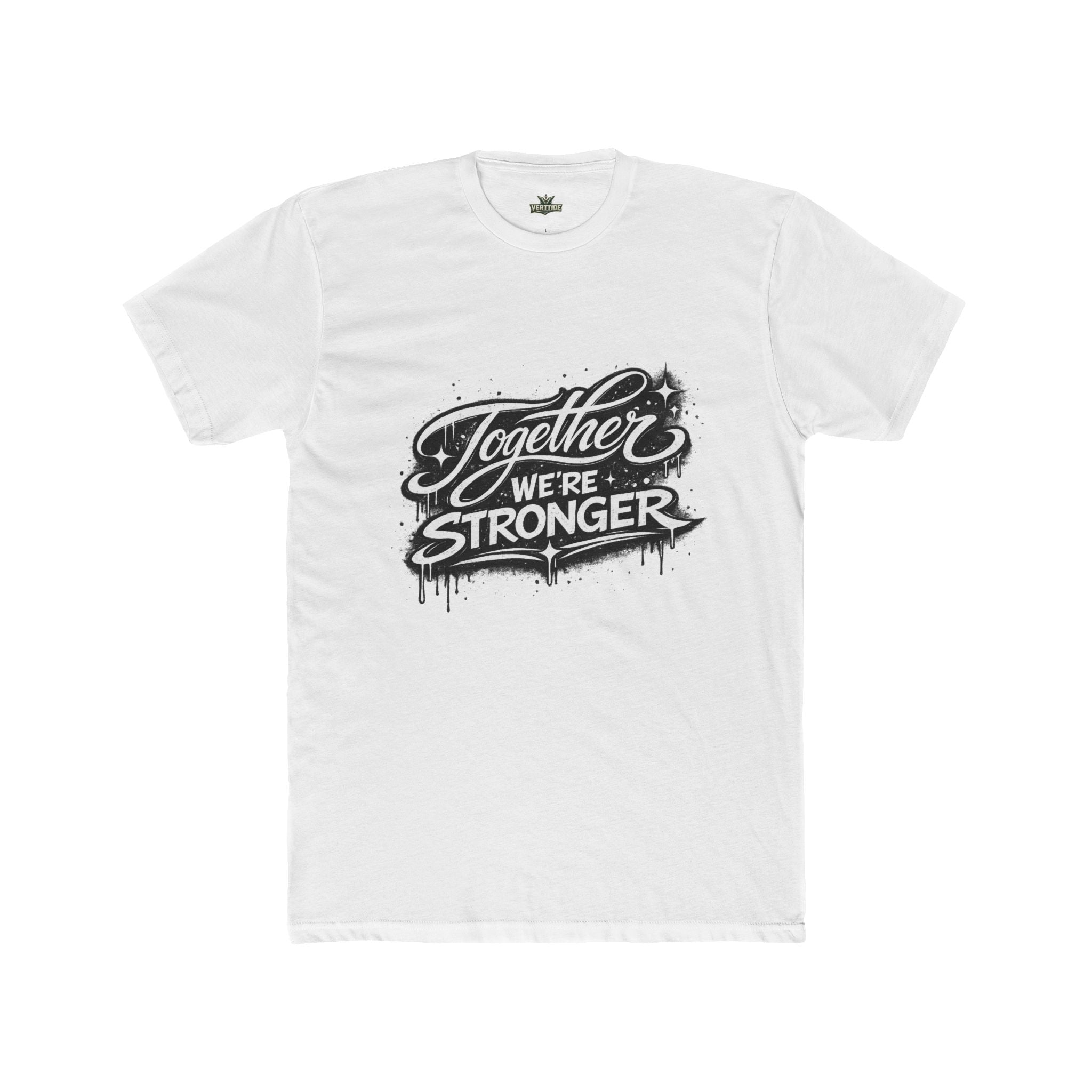 Together We're Stronger Crew Tee — Inspirational Unity Graphic T-Shirt