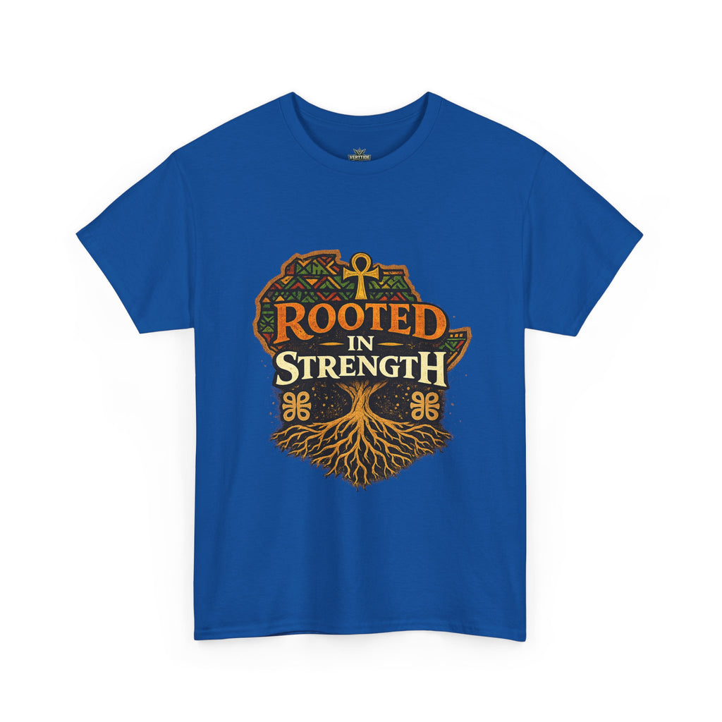 Rooted in Strength T-Shirt — Afrocentric Ankh Tree Graphic Tee
