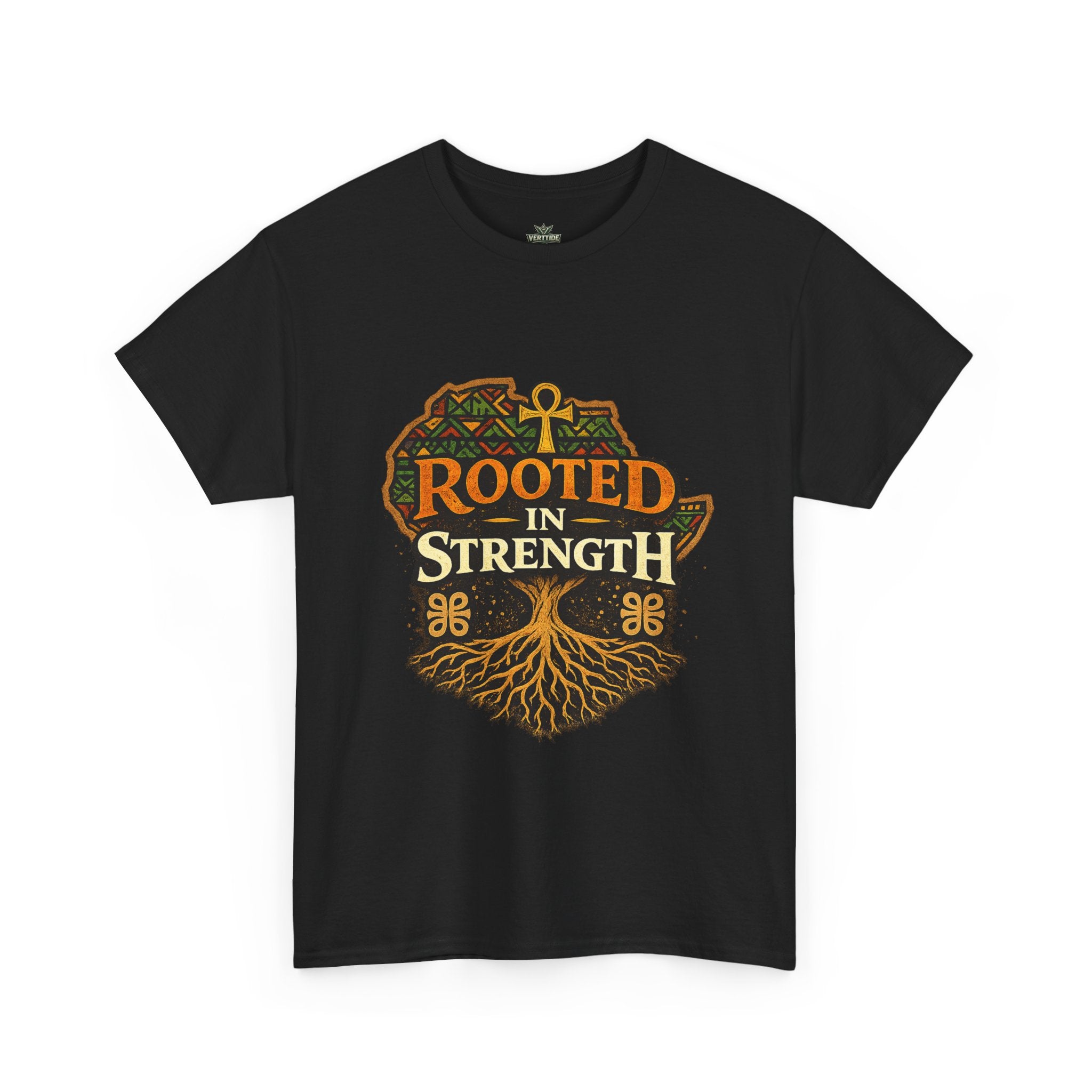 Rooted in Strength T-Shirt — Afrocentric Ankh Tree Graphic Tee