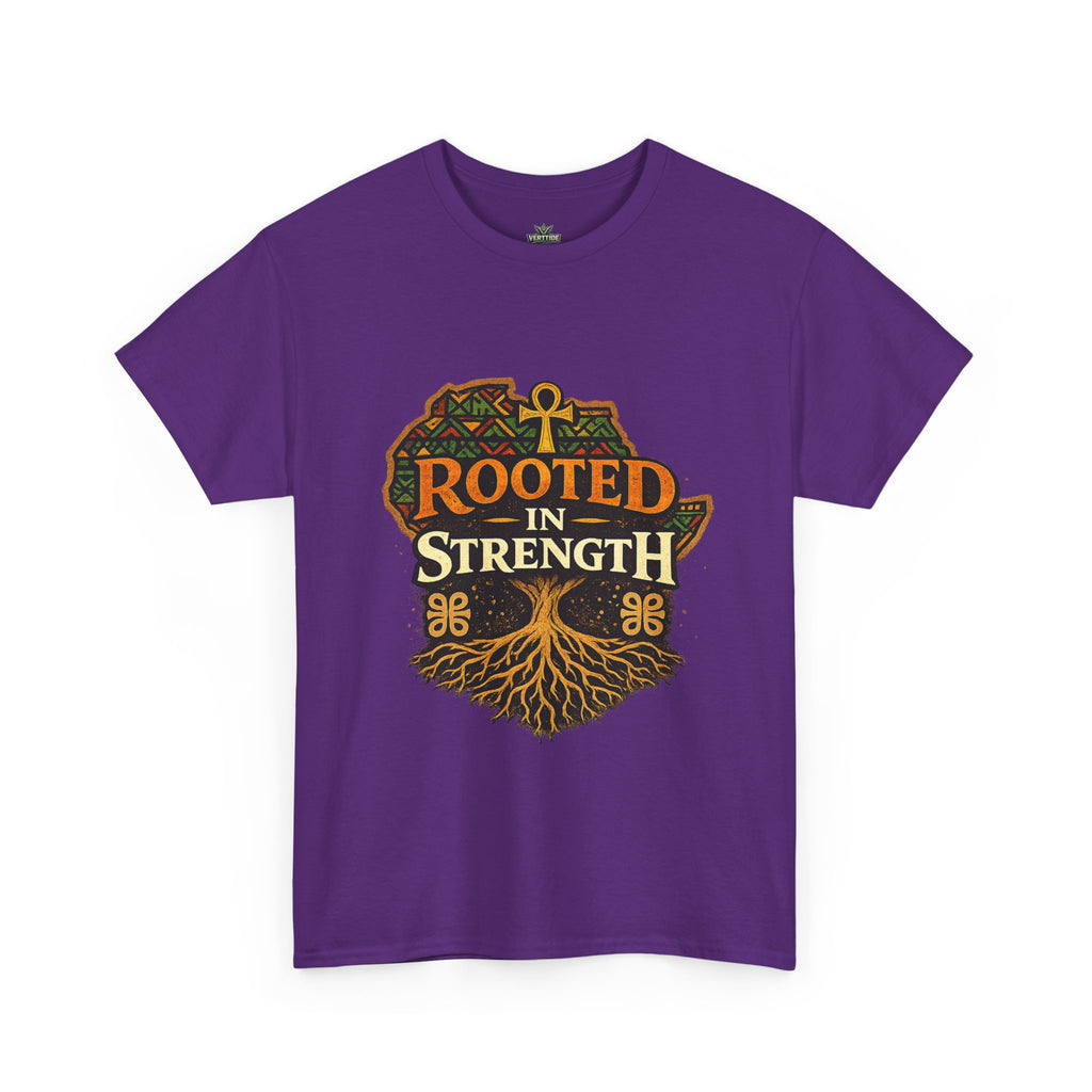 Rooted in Strength T-Shirt — Afrocentric Ankh Tree Graphic Tee