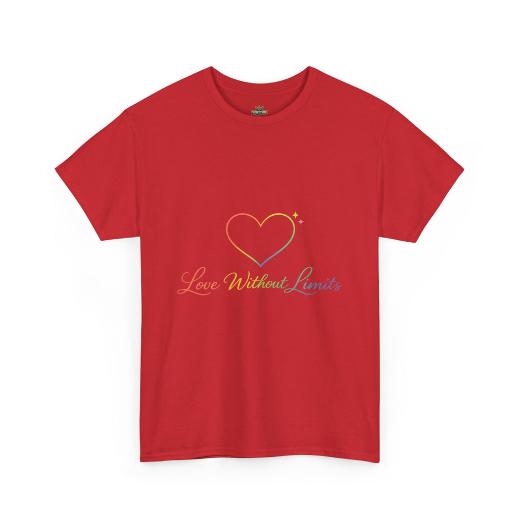 Love Without Limits T-Shirt — Rainbow Heart Pride Tee