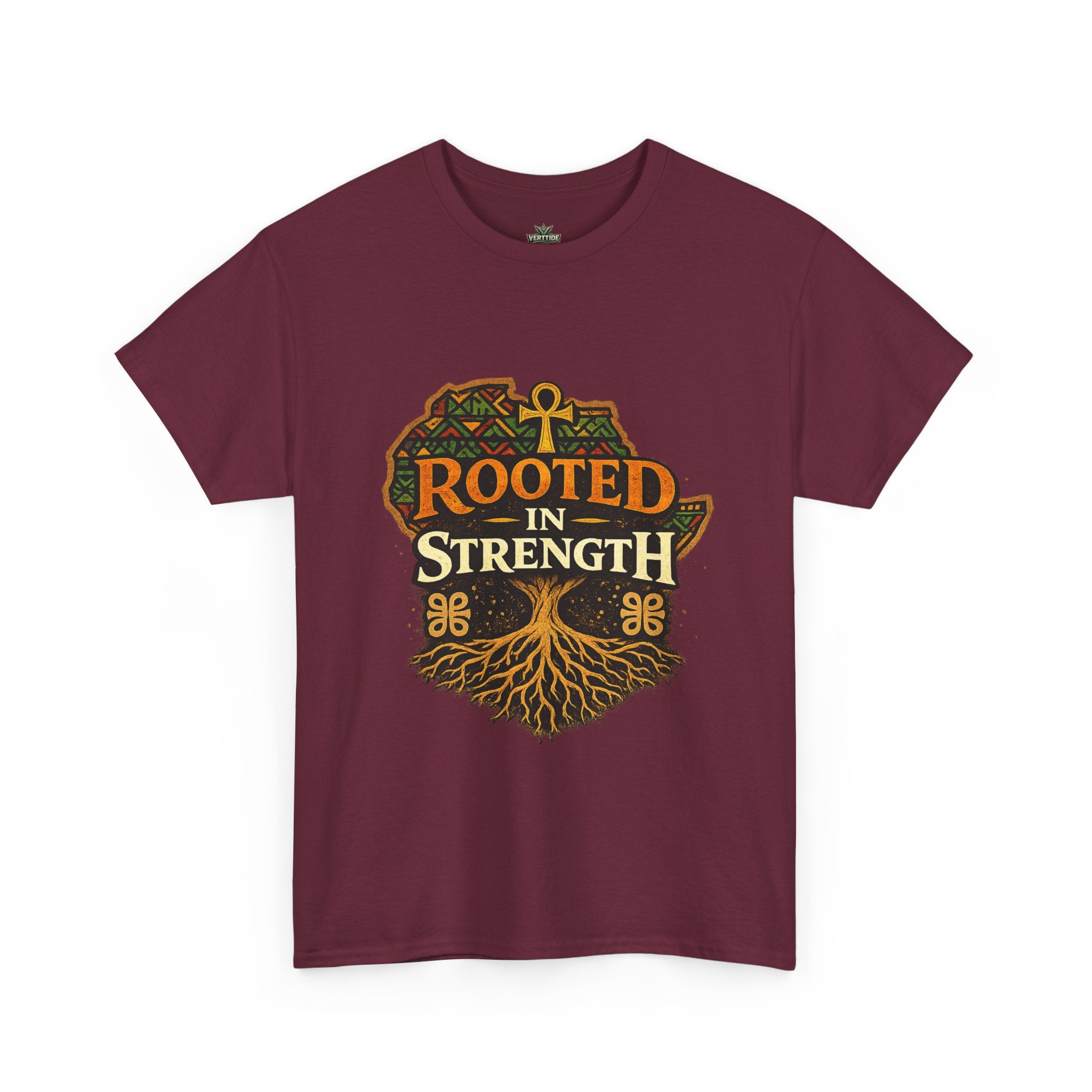 Rooted in Strength T-Shirt — Afrocentric Ankh Tree Graphic Tee