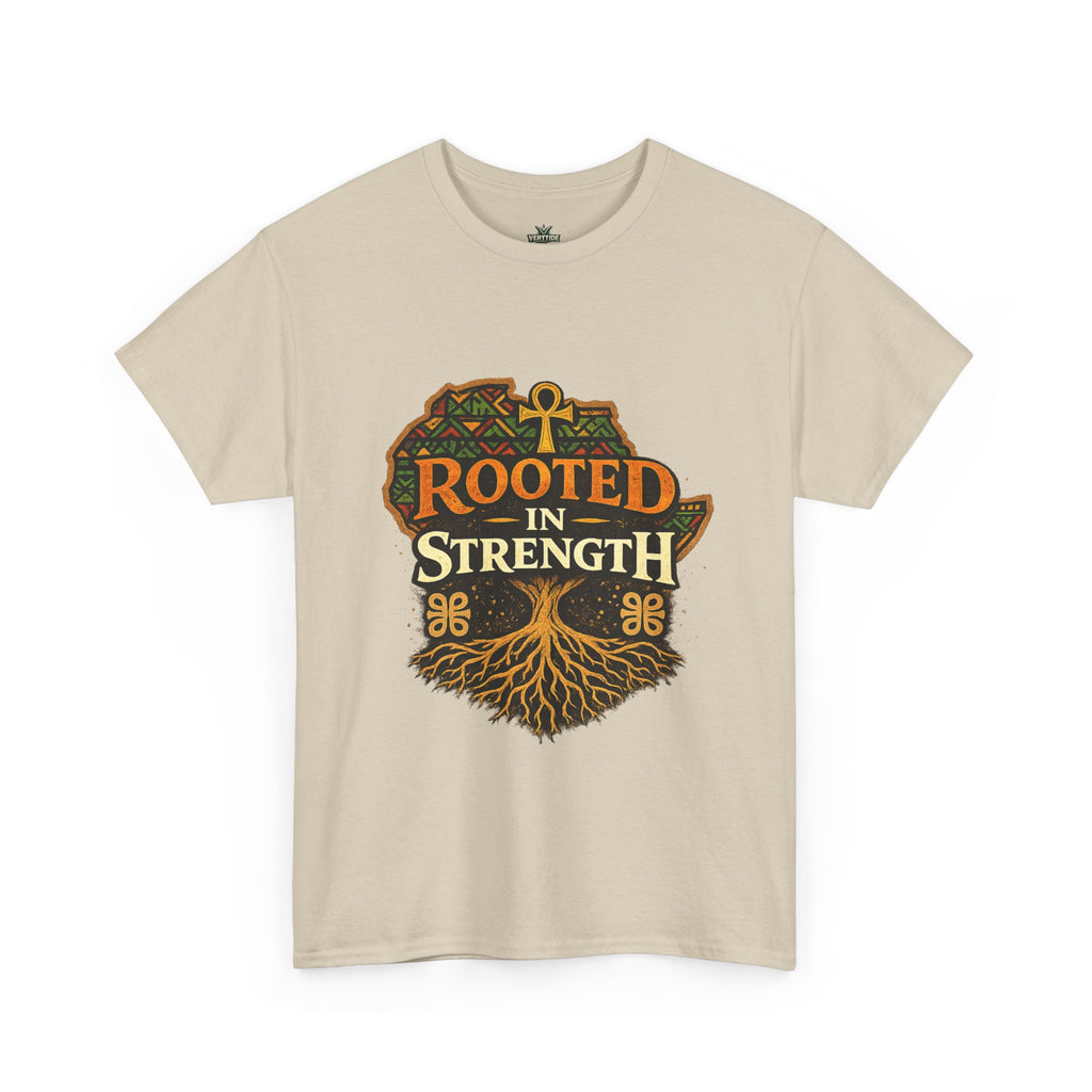 Rooted in Strength T-Shirt — Afrocentric Ankh Tree Graphic Tee