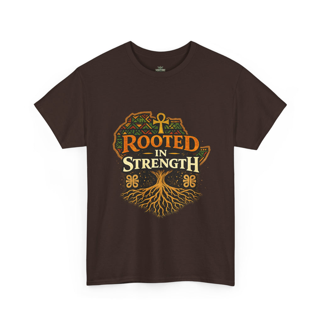 Rooted in Strength T-Shirt — Afrocentric Ankh Tree Graphic Tee